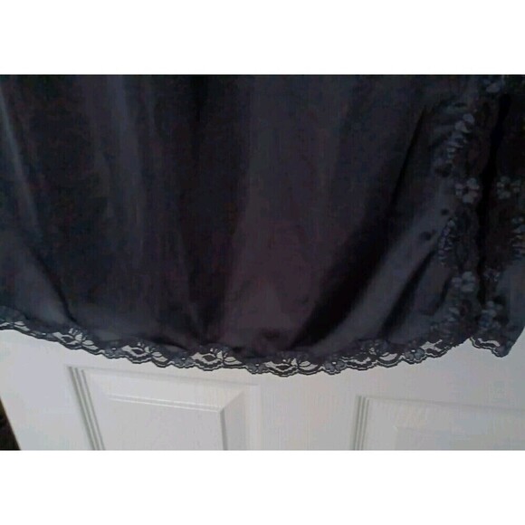 French Maid Boutique Half Slip Skirt Size Large Black Lace Trim Women's Vintage - Picture 4 of 7